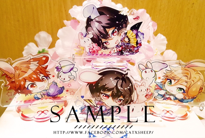 ◆偶像夢幻祭/ 合奏明星/ あんスタ- 立排吊飾<花與兔>系列 零 凜月 千秋 斑【帶整組有特典】◆