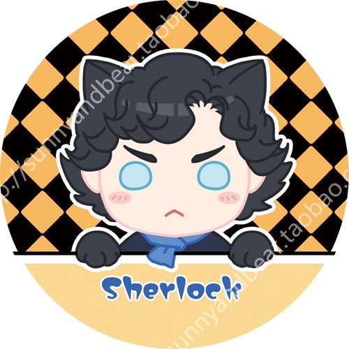 BBC 神探夏洛克 Sherlock 福爾摩斯 卷福和華生大徽章 共二款