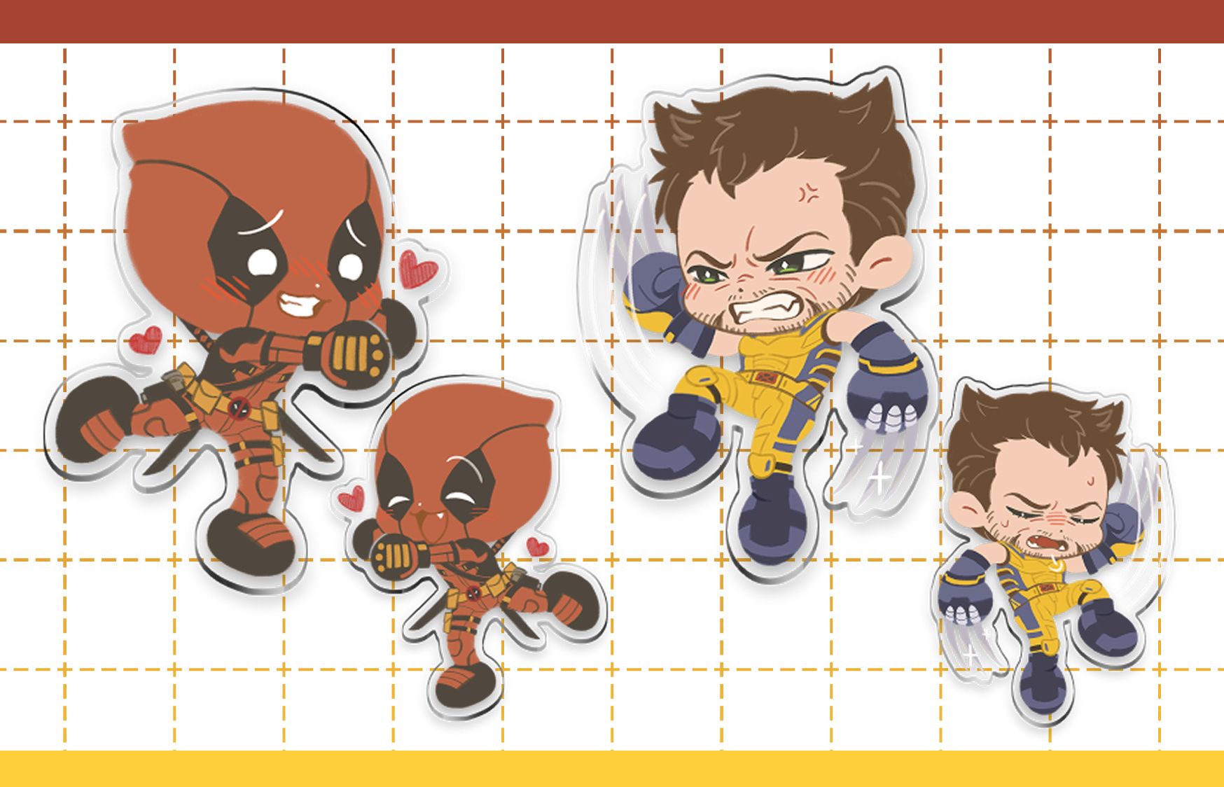 【DPW】 Deadpool & Wolverine 雙面壓克力吊飾