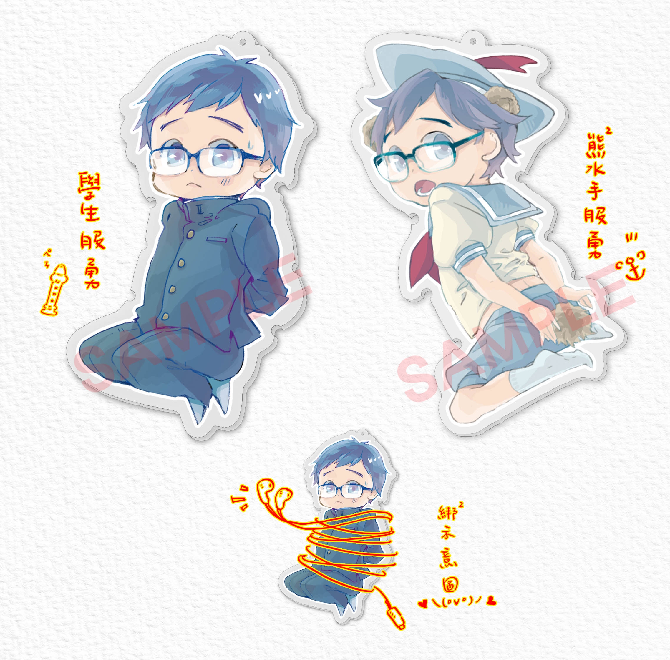 【YOI】綑綁小勇利壓克力捲線器