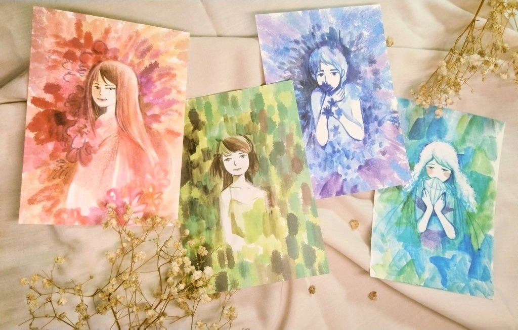 色彩女孩系列明信片