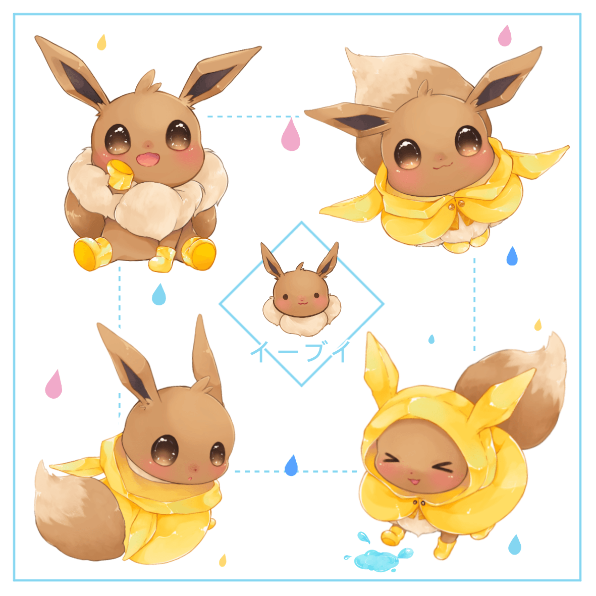 <pokemon>伊布 穿衣系列 無刀模貼紙