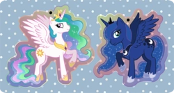 【MLP】彩虹小馬鐳射壓克力吊飾-日月雙公主