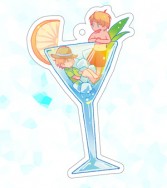 米英夏季壓克力鑰匙圈