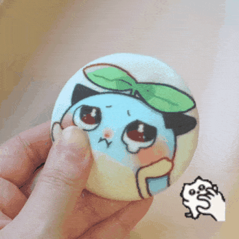 【彩虹社】豆貓可揉毛絨徽章