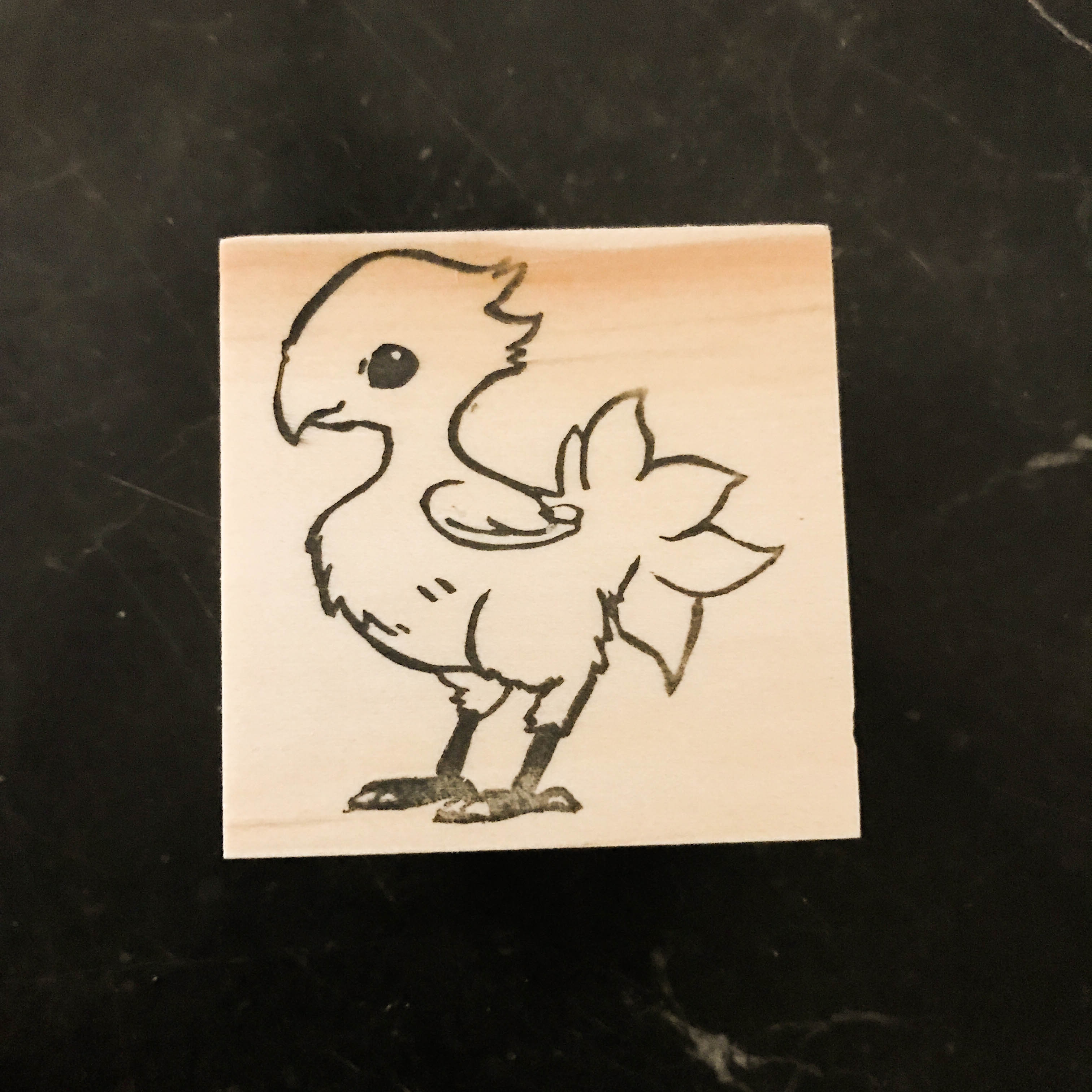 陸行鳥手工橡皮章-1