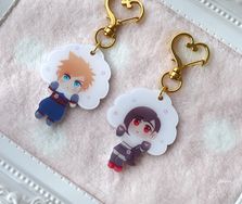 FF7 克勞德&蒂法 白雲壓克力吊飾