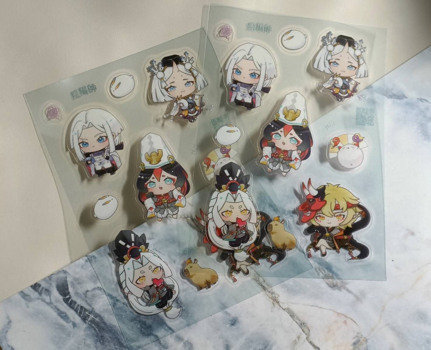 【陰陽師Onmyoji】一口吃掉 半斷透明貼紙 全斷磨砂細閃貼紙