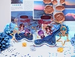 【妖怪學校的菜鳥老師】 朱道朱-星空流沙瓶厚壓吊飾