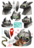 Toothless the Night Fury 透明貼紙