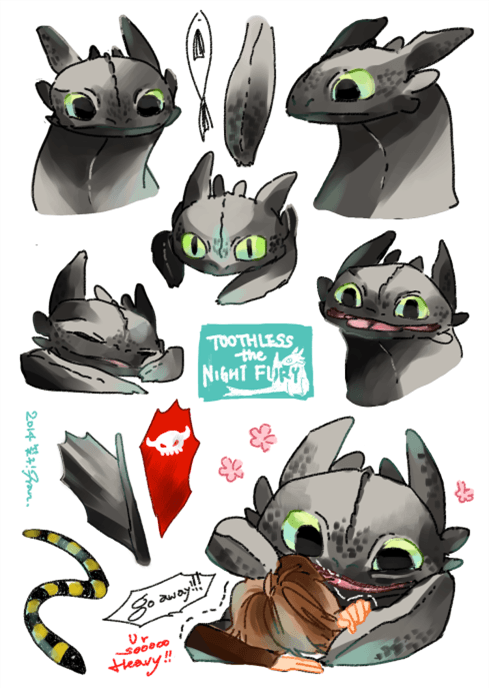 Toothless the Night Fury 透明貼紙