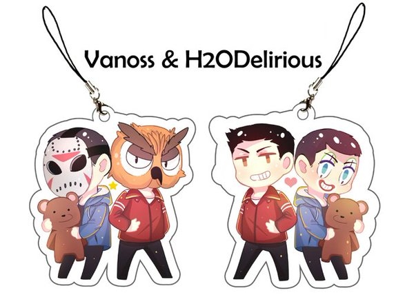 Vanoss &amp; H2Odelirious雙面吊飾