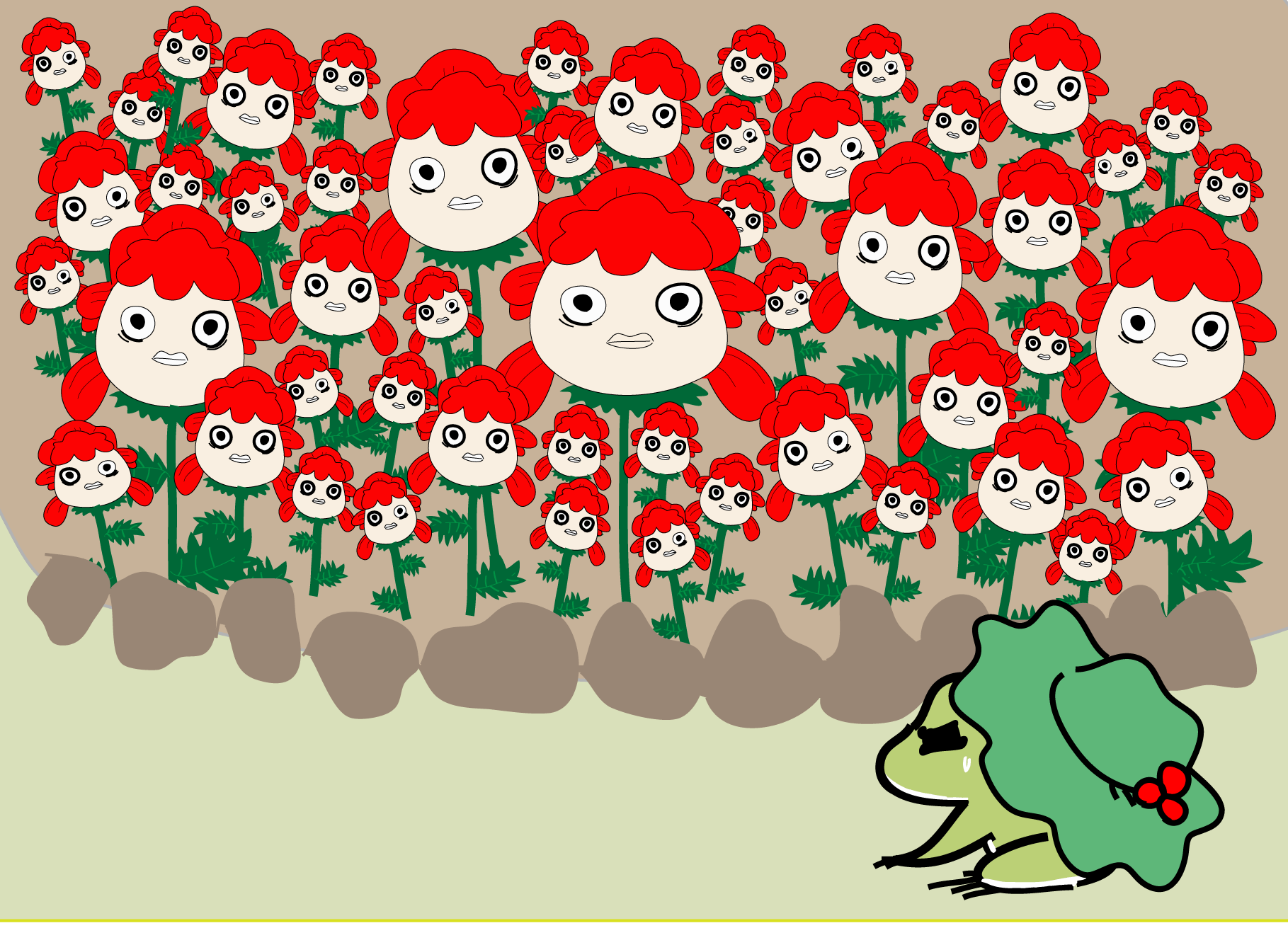 金魚草x蛙