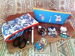 狼&熊&狐&虎船型筆袋