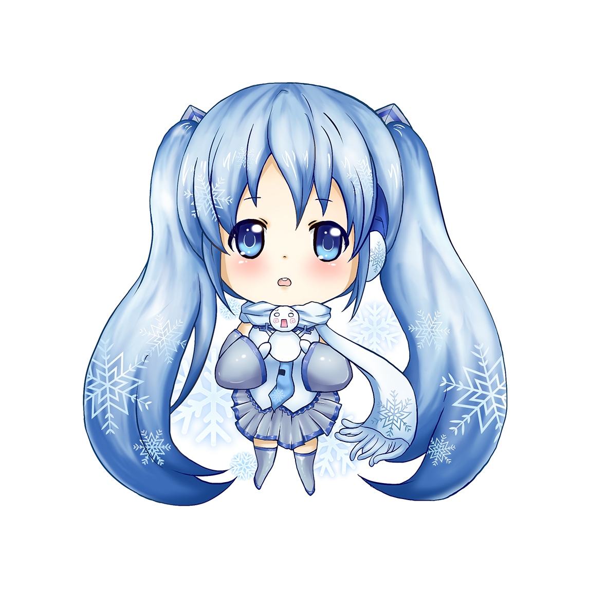 雪初音--5X5cm壓克力吊飾