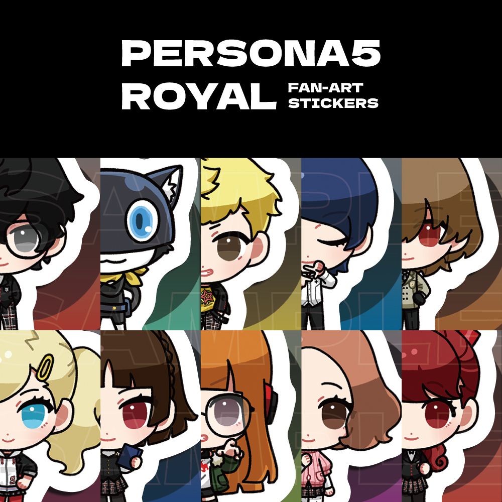 《Persona5 Royal》心之怪盜團 半斷刀模貼紙
