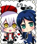 【K】小白&amp;小黑 同人手機擦