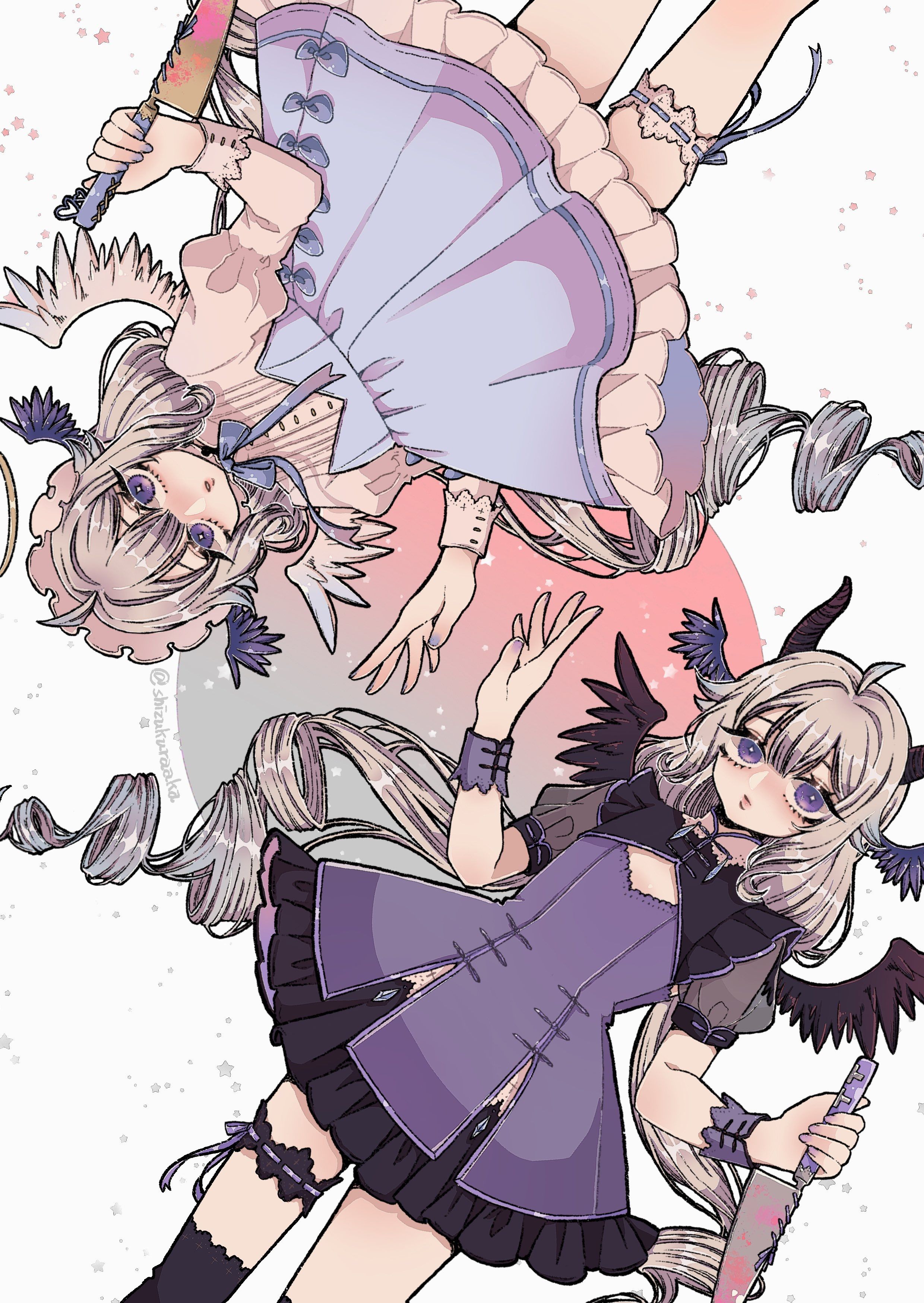 ENNA天使惡魔小鳥明信片