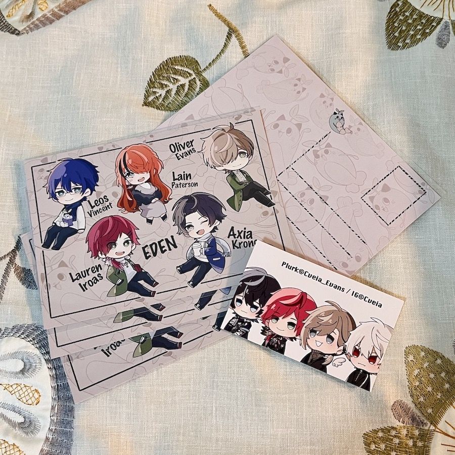 【彩虹社】EDEN 伊甸組明信片