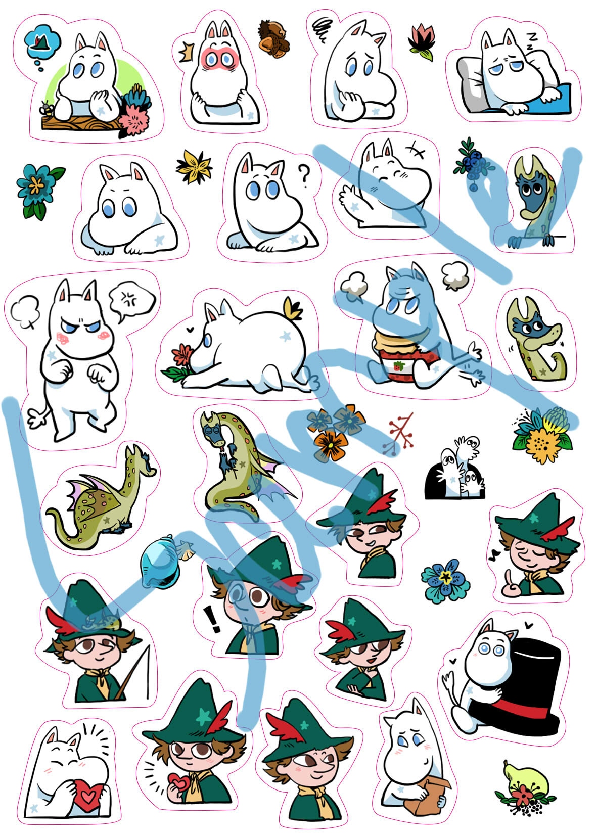 Moomin溫馨貼紙