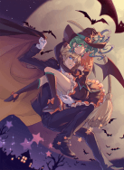 美少女戰士 萬聖節吸血鬼遙&魔女滿A4小海報