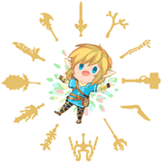 [BotW] 林克的武器袋 炫光平燙金徽章