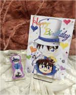 【名偵探柯南】柯基生日賀卡明信片+吊飾套組