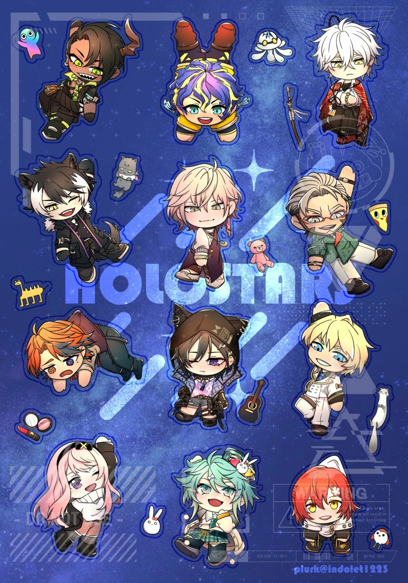 【Holostars】齁星全員半斷貼紙