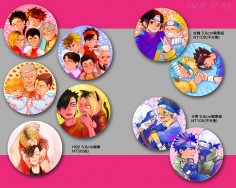 HQ!!+火影5.8cm胸章