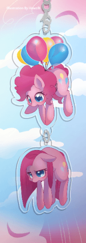Pinkie Pie+Pinkamena 透明壓克力吊飾