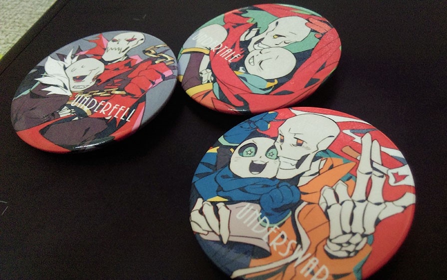 undertale/underswap/underfell的胸章58mm