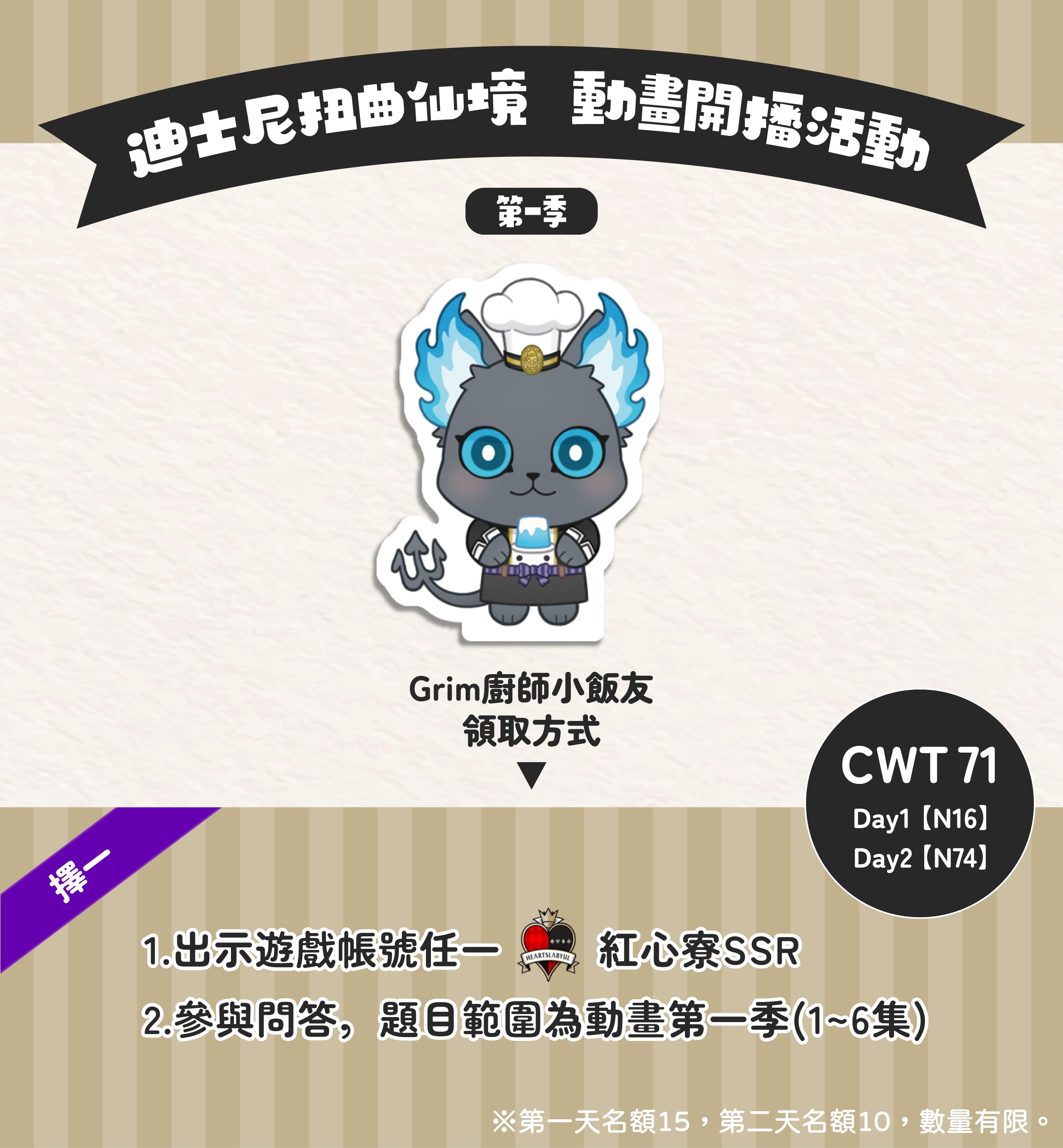 【扭曲仙境】Grim小飯友 索取活動