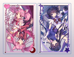 [美少女戰士] 小月亮&黑色淑女/土星&女王9 Poker透卡組(兩枚)