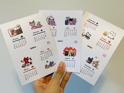 患上不出道就會死的病/ 小動物2025月曆貼紙