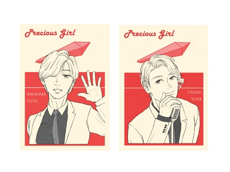 HSJ(高木/中島) Precious Girl 明信片