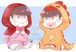 おそ松さん-十四松&トド松 壓克力吊飾