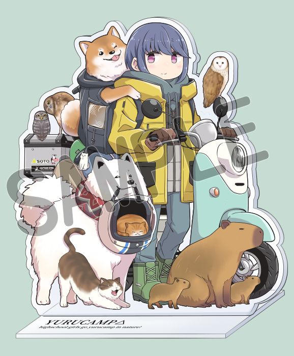 《YURU CAMP△》「凜與動物朋友」13x11cm壓克力立牌