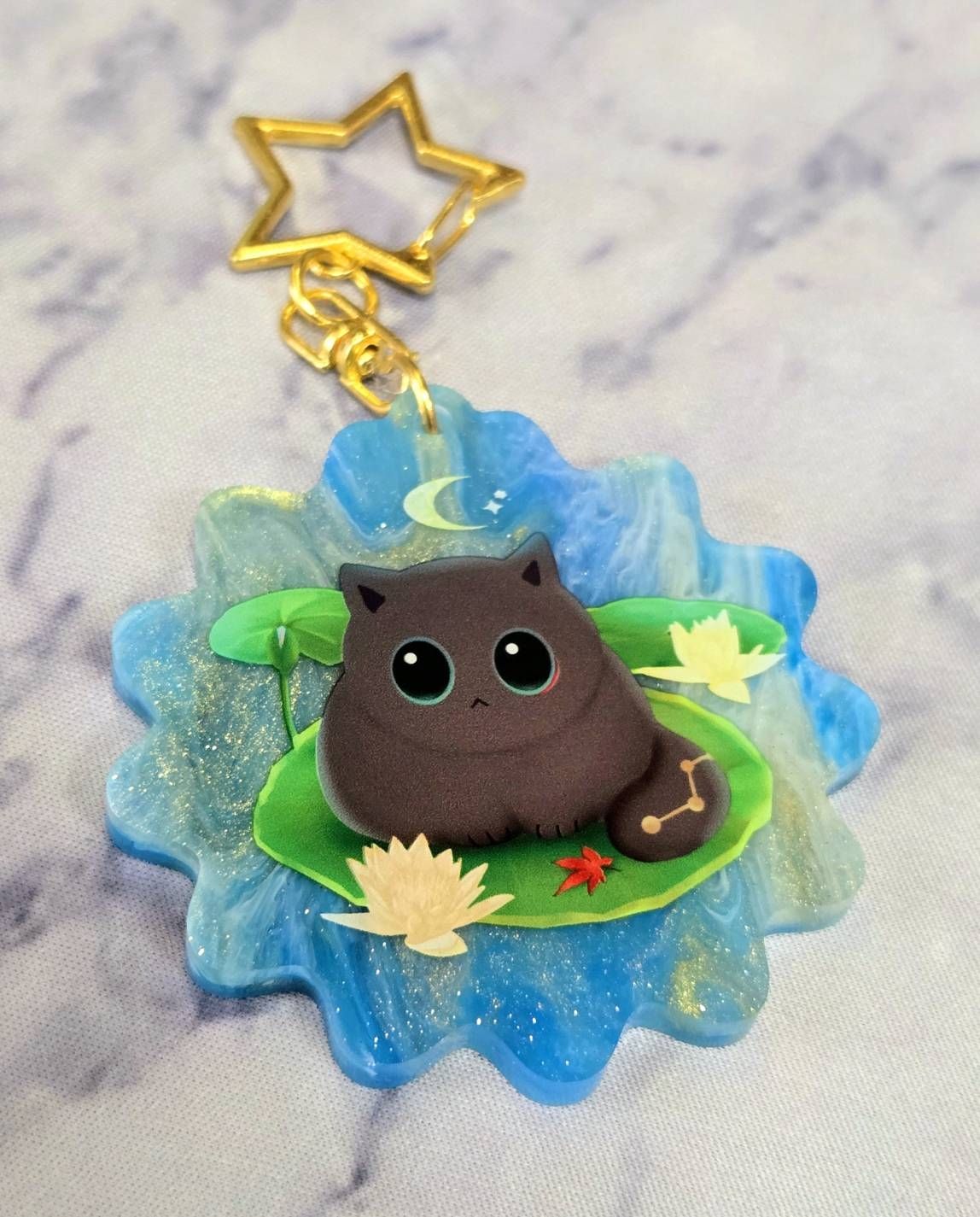 【崩壞：星穹鐵道】 星空板壓克力吊飾（糯米糰睡蓮池款）