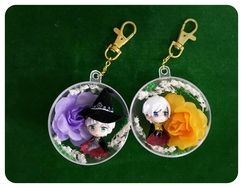 光遇 巫師&正太 透明半圓花草球 吊飾