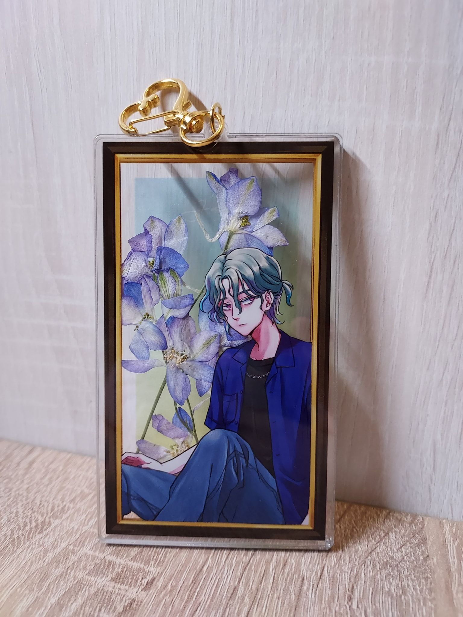【原創】Jaelon 千鳥飛燕押花壓克力吊飾