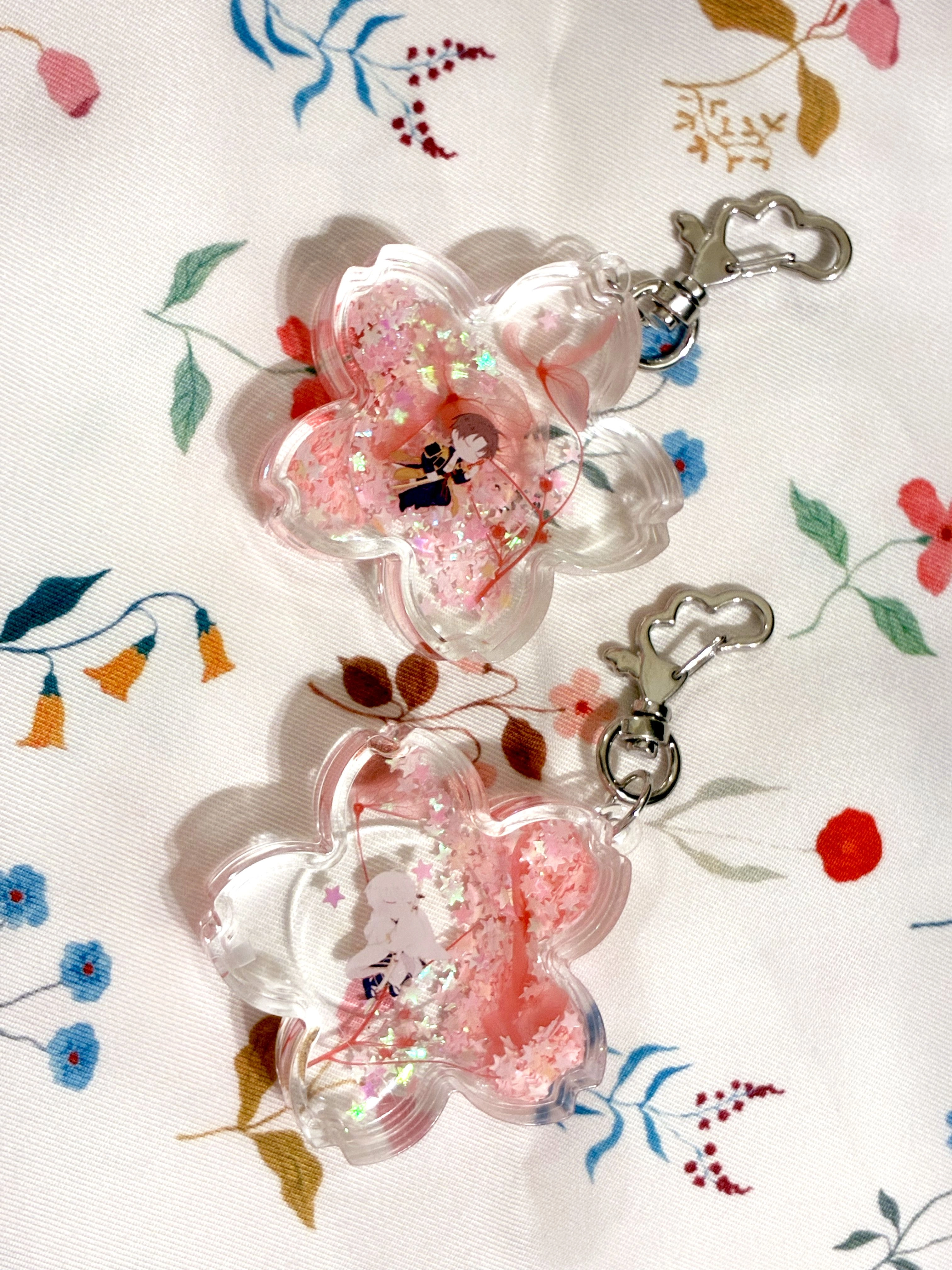【刀劍亂舞】乾燥花入油吊飾（長谷部｜鶴丸）