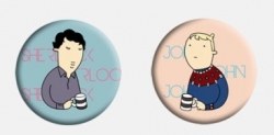 BBC Sherlock PVC貼紙（含隨機徽章）