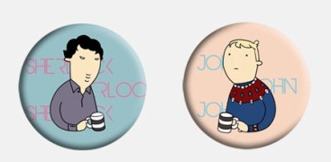 BBC Sherlock PVC貼紙（含隨機徽章）