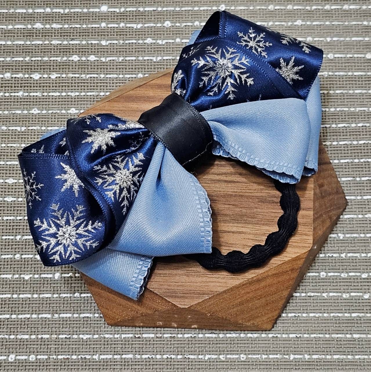 戀與深空♡印象飾品：黎深_雪花印象蝴蝶結髮圈
