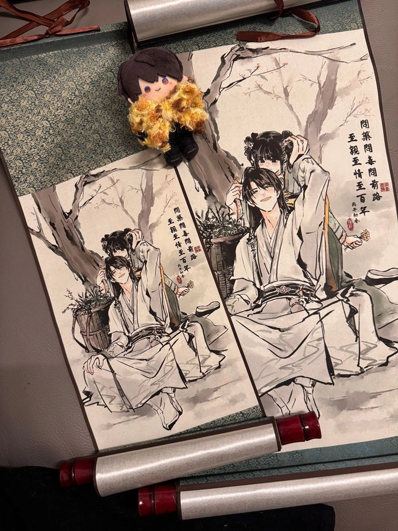[戀與深空]谷主哥妹｜水墨風掛軸