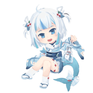 鯊鯊Gura(和服)-hololive同人壓克力吊飾鑰匙圈