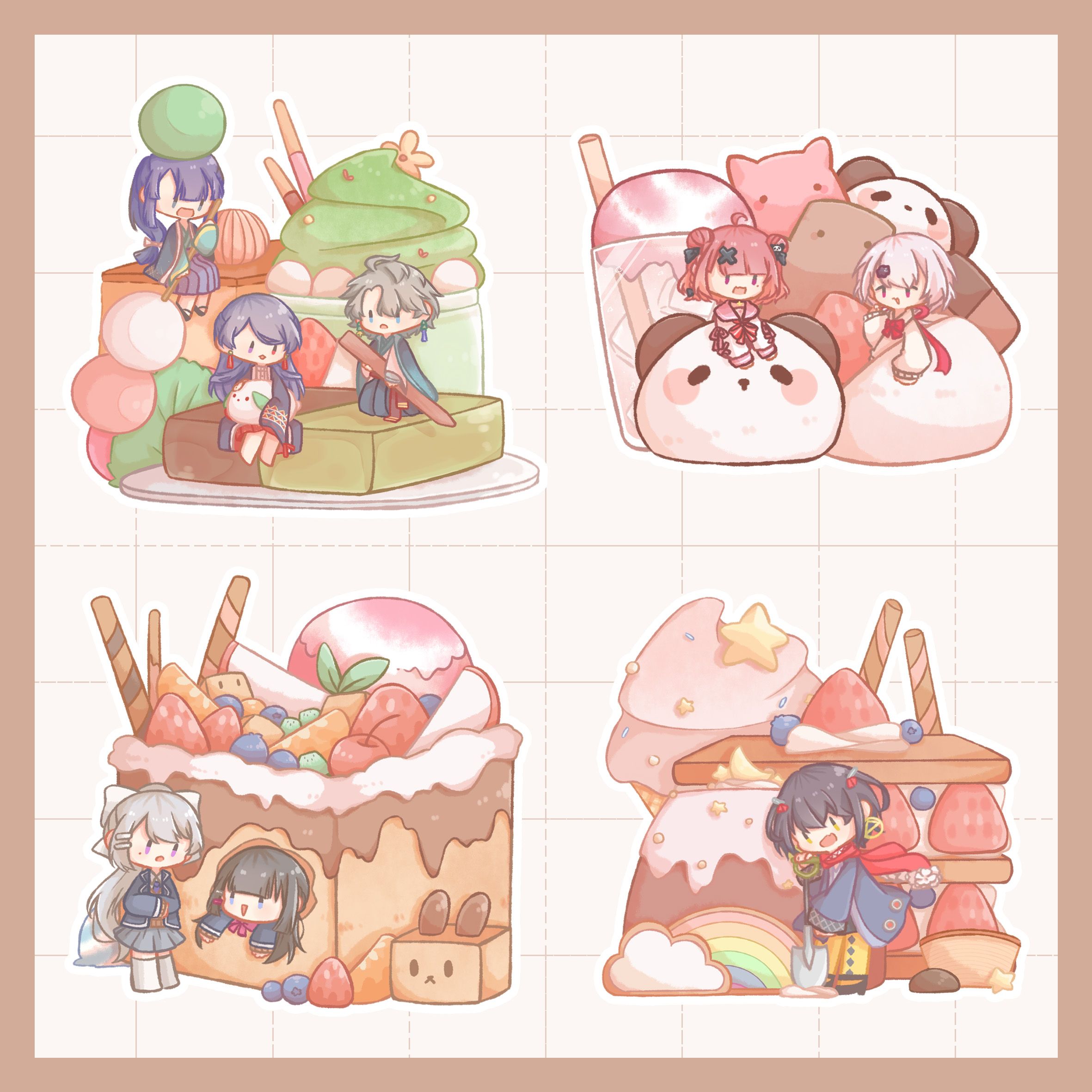 VΔLZ KEMT さくゆい 真白 甜點貼紙