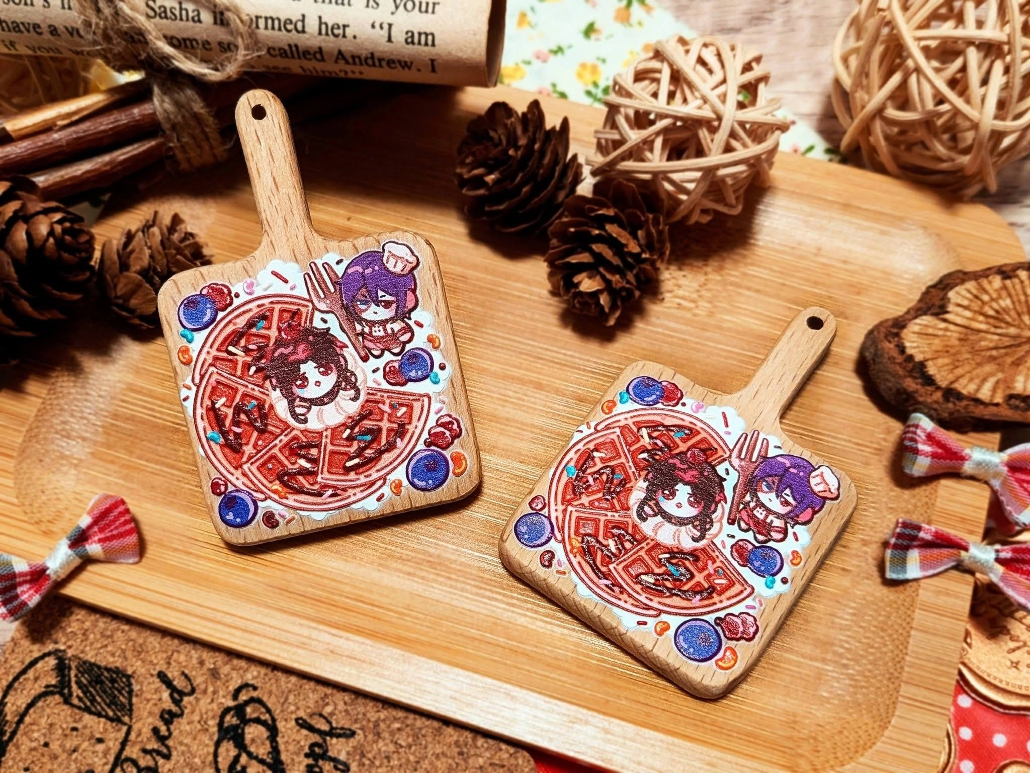 【妖怪學校的菜鳥老師】 隊學隊-鬆餅出爐木片餐盤夾