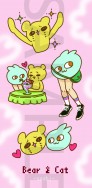 〈熊與貓〉放閃閃貼紙