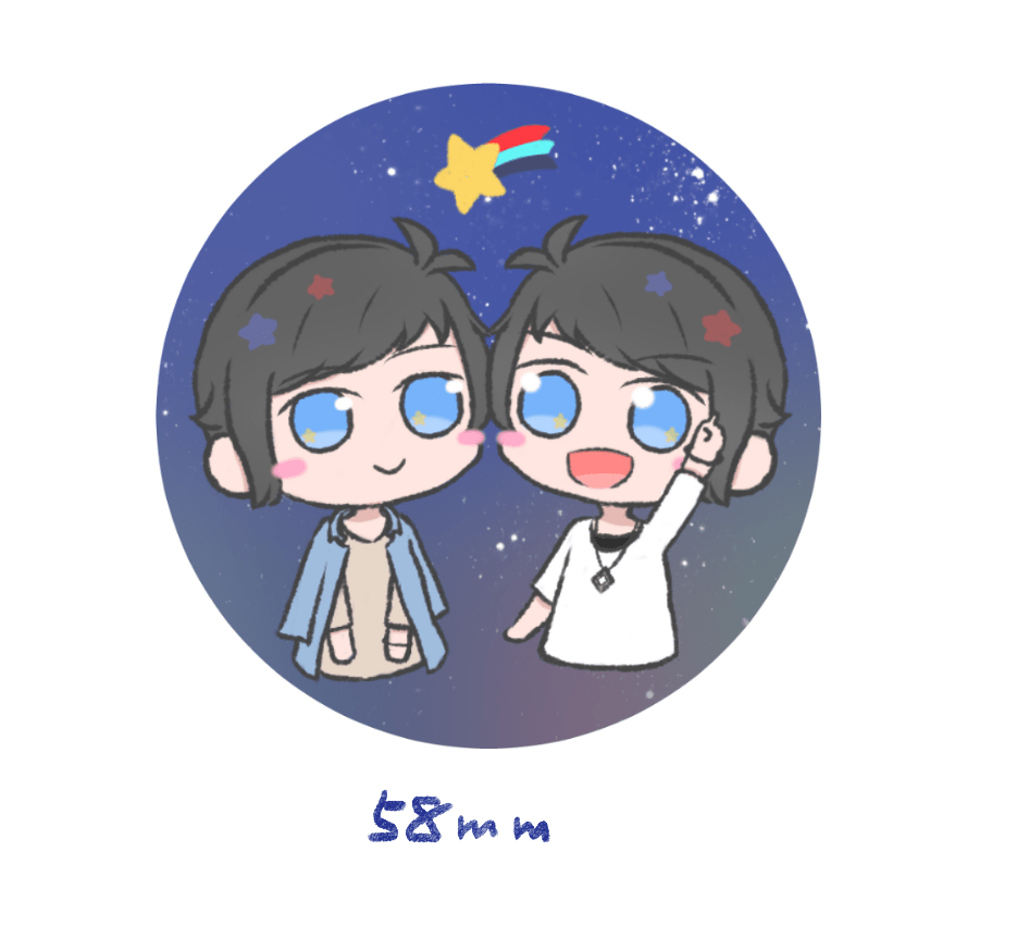 流星雙子醬徽章